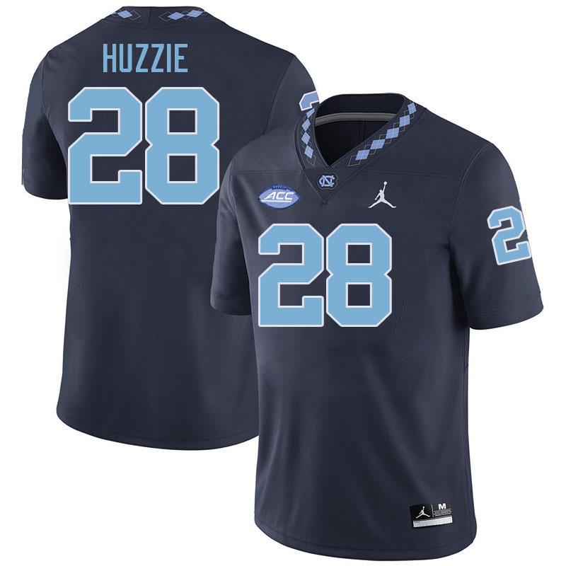 #28 Alijah Huzzie North Carolina Tar Heels Jerseys,Apparels,Uniforms Stitched-Navy